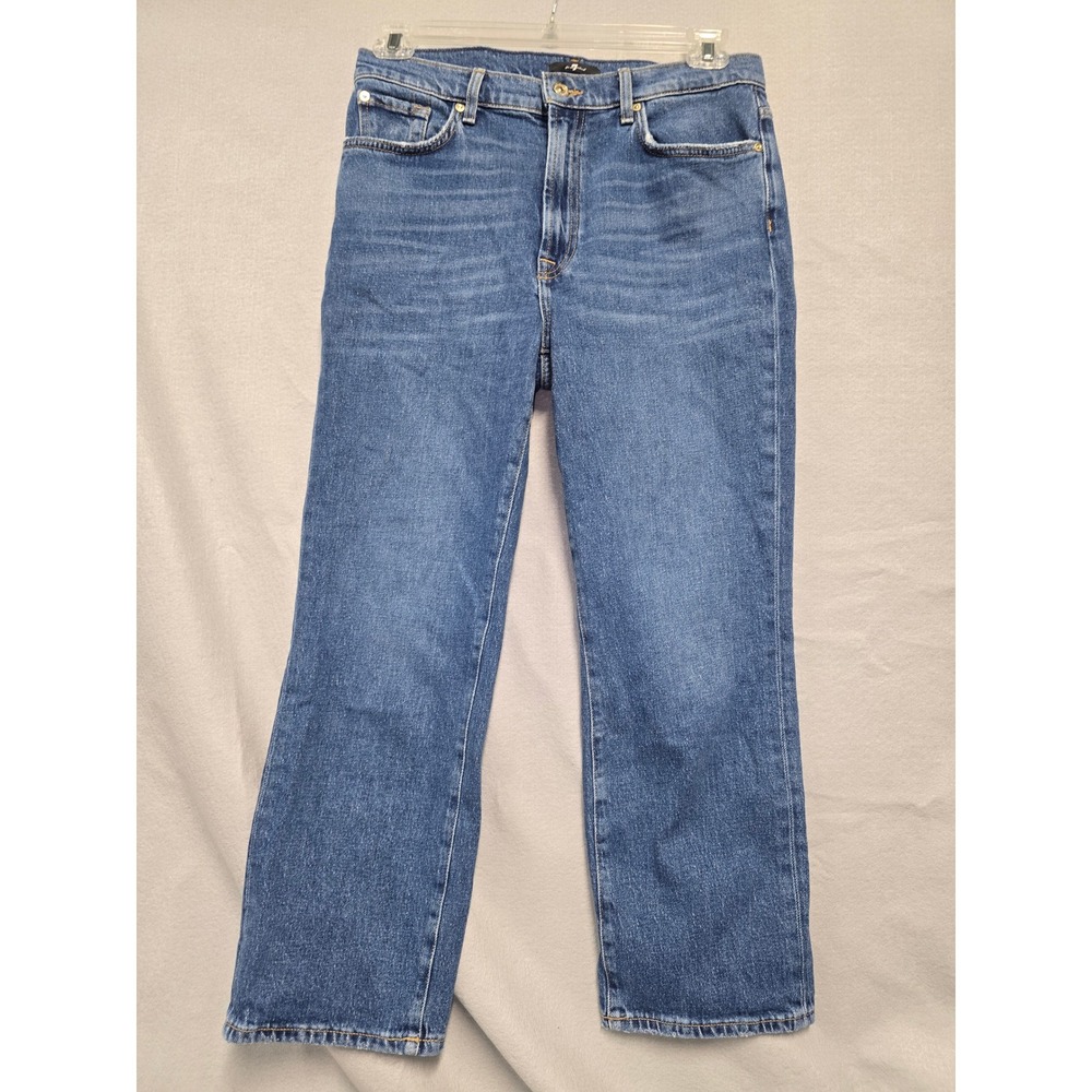 Seven For All Mankind Straight Leg Jeans Mens Size 31 Blue Denim